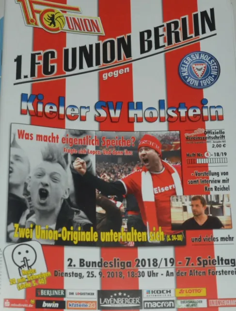 2018/!9 2.Bundesliga 1.FC Union Berlin - Holstein Kiel