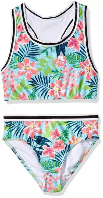 Jantzen Little Girl 6X Tropicana Vibrant Print Tankini Swimsuit Tropical Foliage