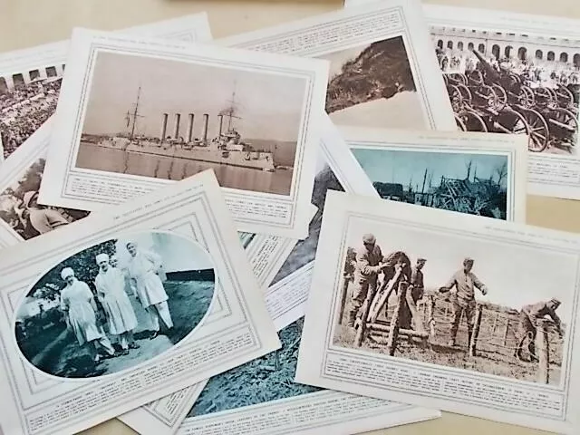 LARGE JOB LOT OF 20 ORIGINAL WW1 PRINTS 1914-18 ALL SHOWN - No 6 SELECTION