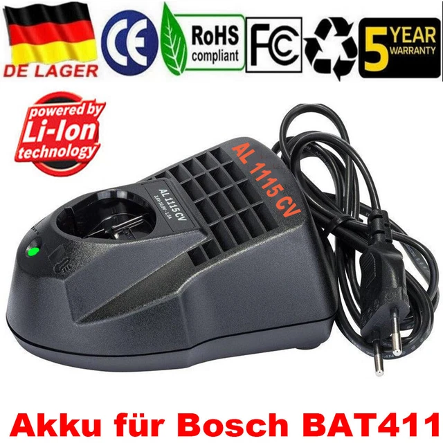 Energup Ersatzladegerät Für Bosch 12V Akkus - Kompatibel Mit BAT411, BAT412, BAT413, BAT414