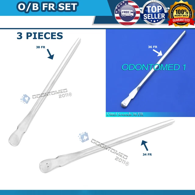 3 Piece OF Dittel Urethral Sounds 34 FR, 36FR, 38FR OB/GYNO INSTRUMENT ODM 3 Piece OF Dittel Urethral Sounds 34 FR, 36FR, 38FR OB/GYNO INSTRUMENT ODM