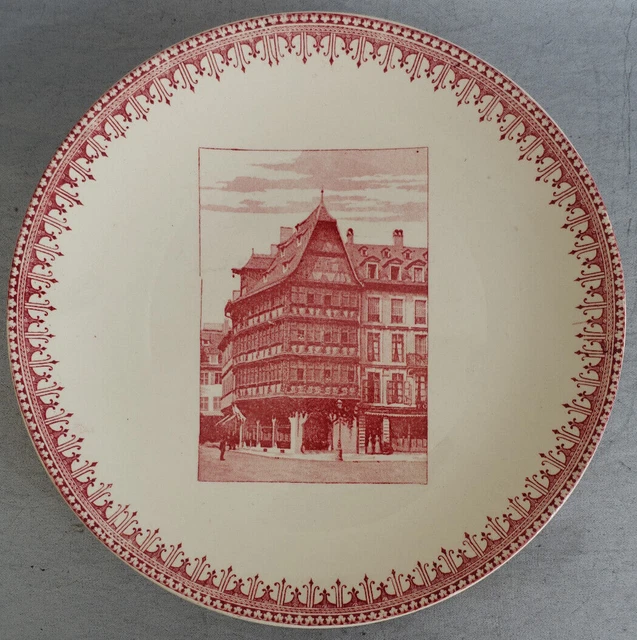 Assiette lentille faïence de Sarreguemines pour Siegfried la maison Kammerzell