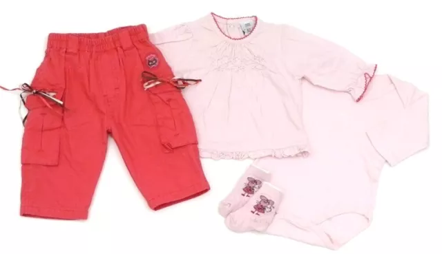 BARBARA FARBER Hose HEMA Langarm-Shirt Body Socken 4tlg.Set Mädchen rosa - 62