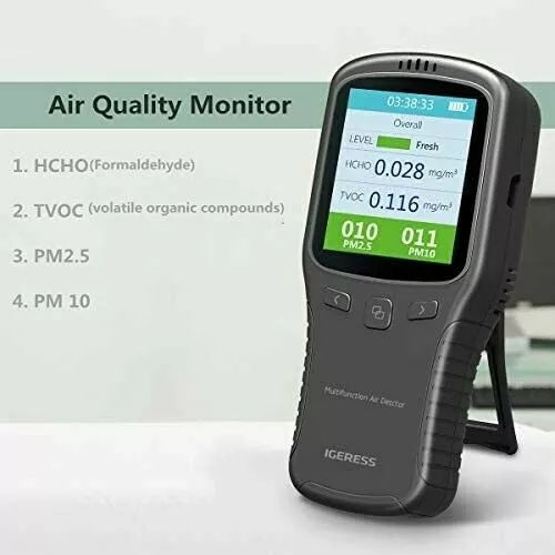 IGERESS Multifunction Air Detector - Air Quality Meter PM2.5 - PM10 - TVOC.