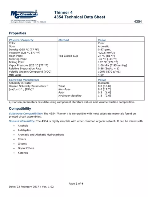 MG Chemicals 4354 Verdünner 4, 945 ml 3