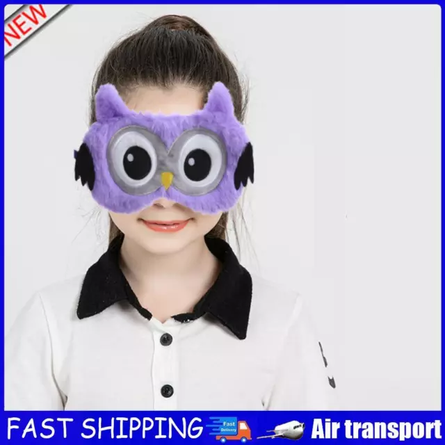 Cute Blindfold Eyeshade Cartoon Eyepatch Soft Plush for Men Women (Purple) AU