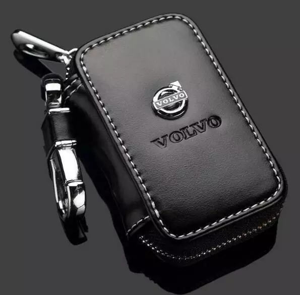 Neu Volvo Zarte und Elegante Autoschlüssel Schlüsselanhänger Tasche echt Leder