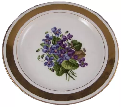 Nice 1827 Royal Vienna Violet Floral Scene Porcelain Plate Porzellan Teller Wien