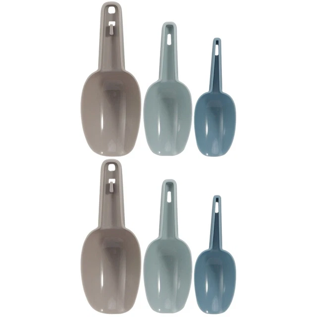 2 Sets  of Plastic Ice Scoop Plastic Flour Scoop Food Cereal Scoop Home Supplies