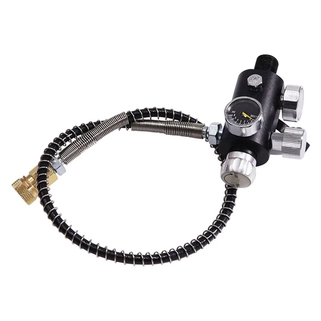 Scuba Adapter with Gauge Tank Filling Station Refill for Air Tank Bottle D7Q3