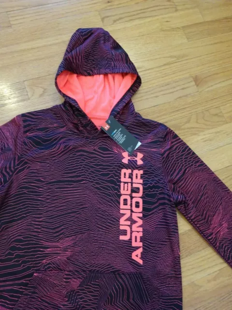 New Under Armour Boy's Cold Gear Loose Hooded Sweatshirt Size YXL