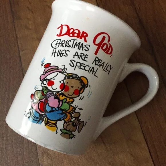 Dear God Kids Coffee Mug Cup Christmas Hugs Are Really Special