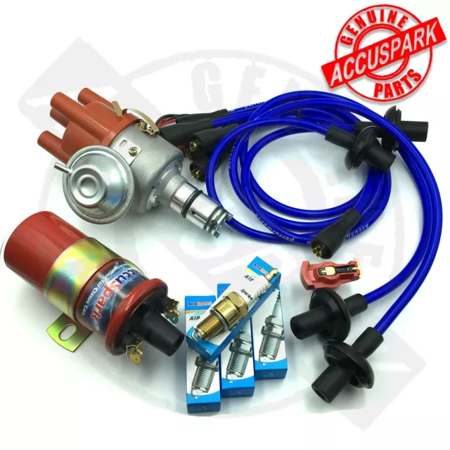 VW Camper Electronic ignition 034 Distributor,Coil,Blue HT,Rotor, plugs 2ltr