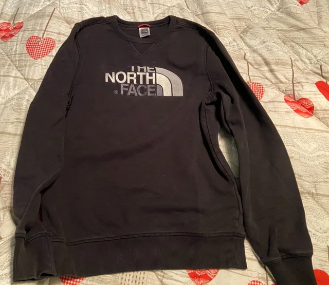 Felpa RAGAZZO nera north face maglia felpata girocollo unisex