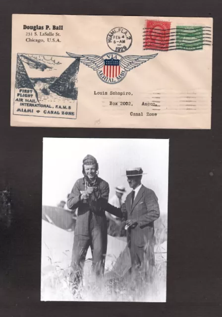 U.S. Postal Cover - First Flight - Miami - Canal Zone - Lindbergh Flown - 1929
