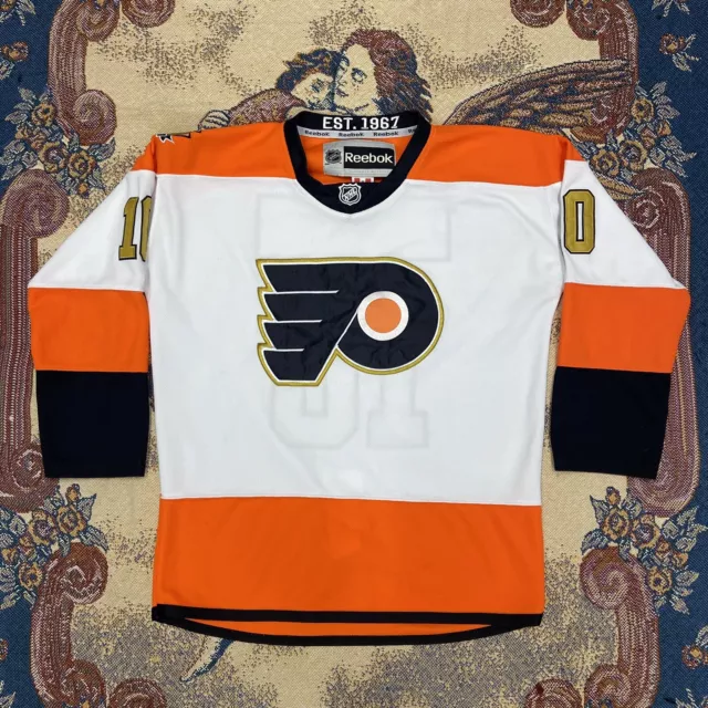 Vintage Philadelphia Flyers Schenn #10 Player Jersey Reebok 50 Canada Orange