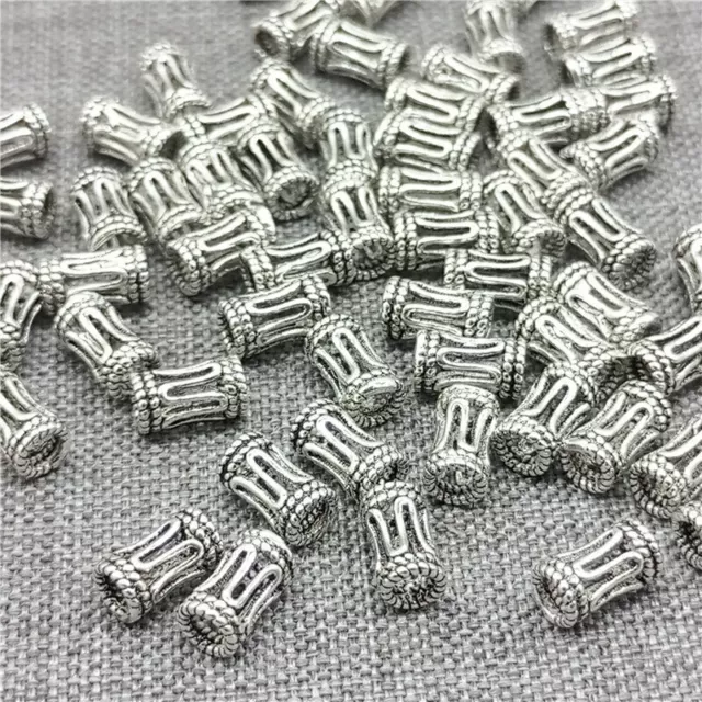 20pcs of 925 Sterling Silver Small Tube Tubular Beads Spacers for Bracelet