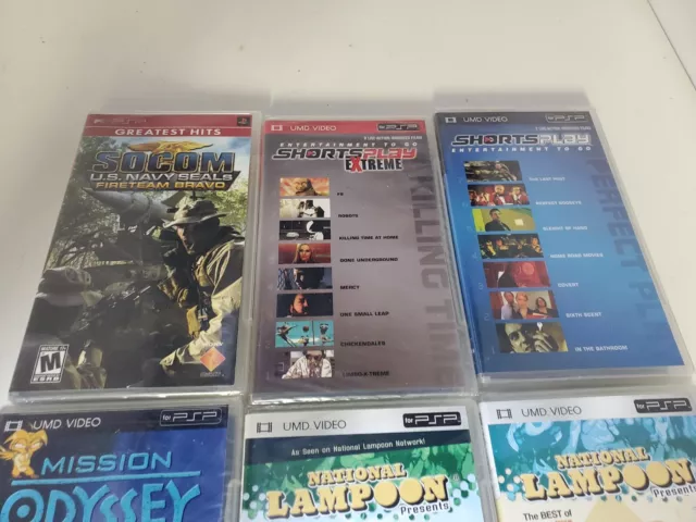 6 Neuf Usine Scellé Psp UMD Movies & Jeux National Lampoon Socom #O14 2