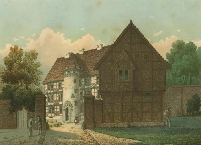 SALZWEDEL - Propstei - Duncker - Farblithographie 1858