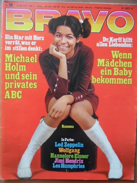 BRAVO 28 - 1971 B Ramona Jimi Hendrix Michael Holm Led Zeppelin Wecke H. Elsner