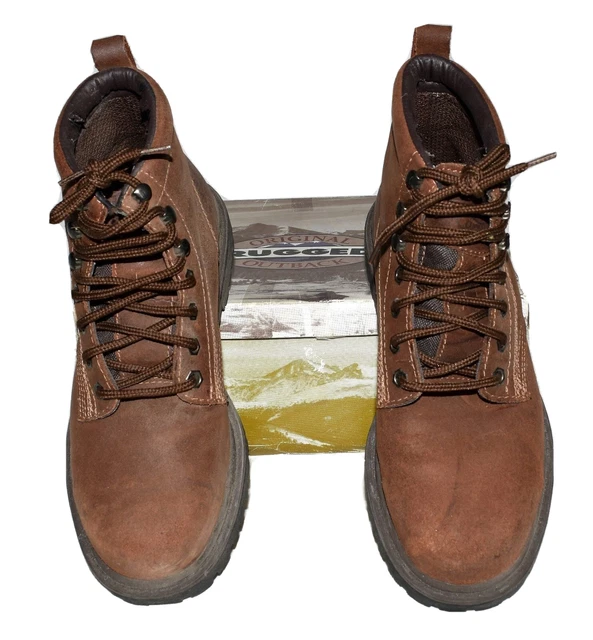 ORIGINAL RUGGED OUTBACK Lea Brown Leather Men's Hiking Boots Size 8.5