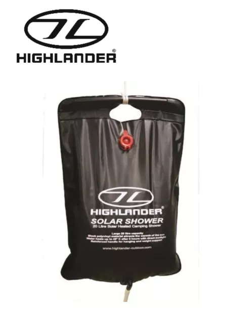 Highlander  Super Solar Shower 20lt Litre portable wash camping water