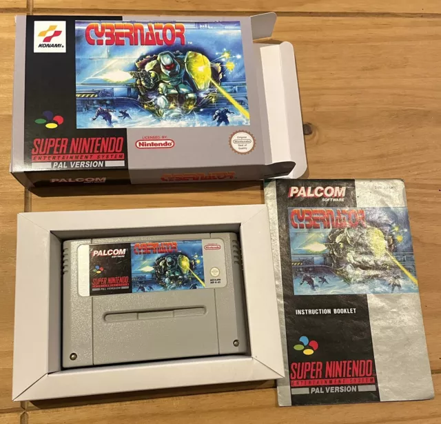 Cybernator Super Nintendo SNES Boxed | Instructions Repro Box, OG Cart & Manual