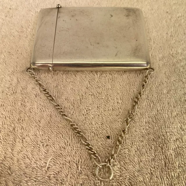 Solid Silver Plain Chatelaine Card Case, Chester 1911