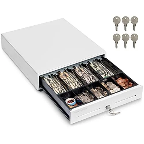 13" Cash Register Drawer for Point of Sale POS System with 4 Bill 5 Coin Cash...