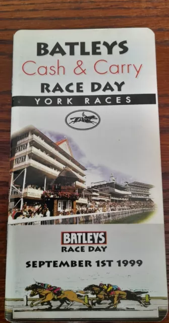 York Race Card, September 1St, 1999 - The 1999 September Meeting, First Day.