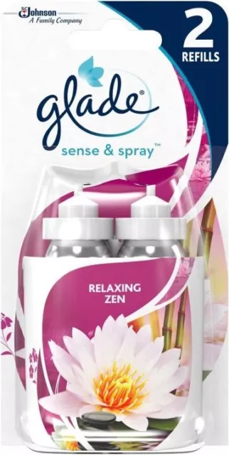 Glade Sense & Spray Twin Pack Refills Relaxing Zen Air Freshener 2 x 18ml