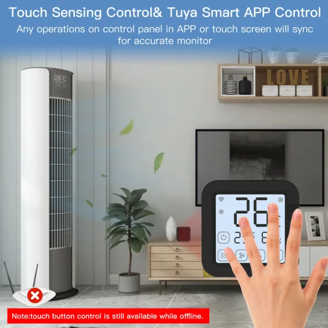 MOES WiFi IR Smart AC Remote Controller LCD Touch Screen Built-in Thermometer 3