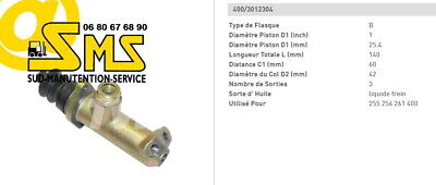 Jungheinrich JUNGHEINRICH PIECE 5100475 MAITRE CYLINDRE MASTER CYLINDER COMPLET EFG ORIGINE 