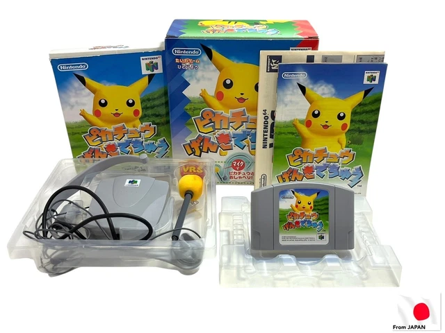 NINTENDO 64 N64 Hey You Pikachu Genki De Chu Pokemon Game w/Box