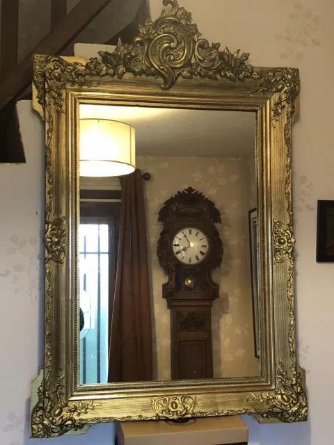 Grand miroir 66cm en fibre naturelles crème - BALI