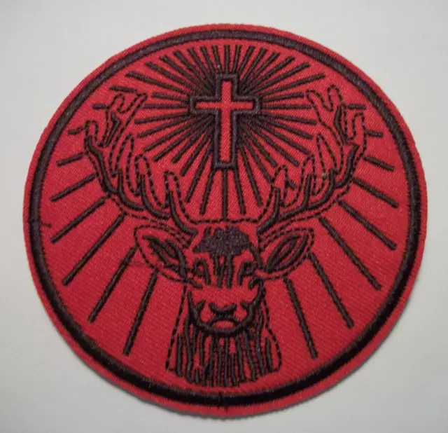 Jagermeister~Liquer~Embroidered Patch~3 1/4" Round~Iron or Sew On