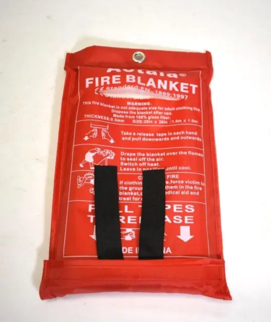 Aotala EN1869 Fire Blanket 39" x 39" Made from 100% Fiber Glass 0.5mm Thick