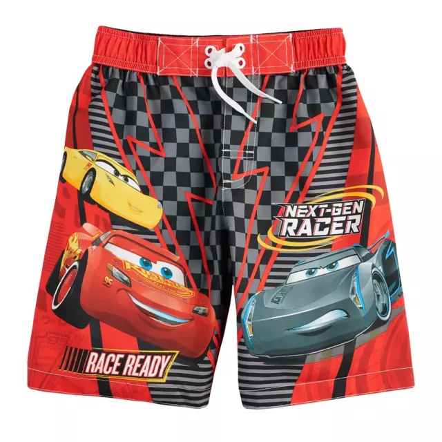 Disney Pixar Cars ☆ Little Boys' Lightning McQueen Swim Trunks ☆ Sizes 4 & 7