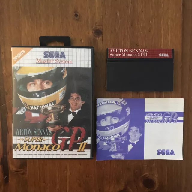 Ayrton Senna Super Monaco GP 2 II Sega Master System - Complete VGC AU PAL