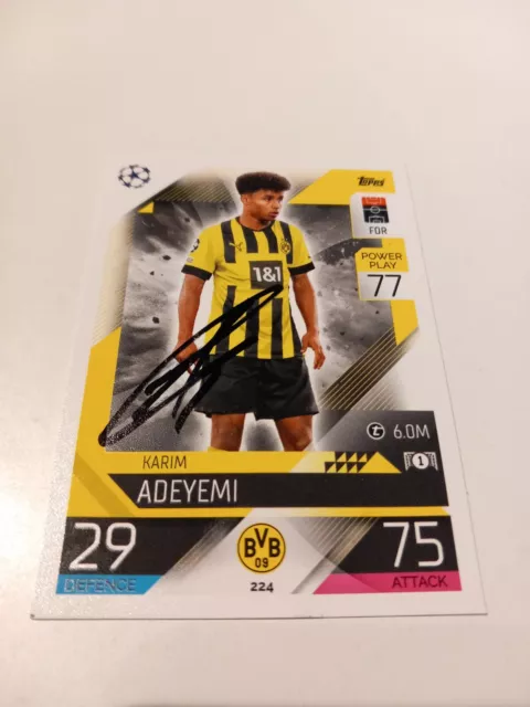 Trading Card signiert Karim Adeyemi Borussia Dortmund NEU