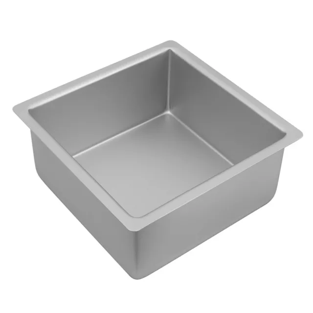 NEW Bakemaster Silver Anodised Square Deep Cake Pan 20cm
