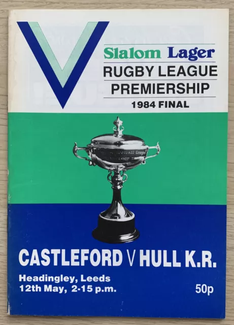 Rugby League Premiership Final Programme Castleford V Hull Kr 1984