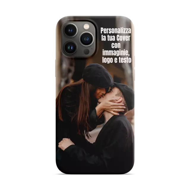 Cover personalizzata per iPhone con foto immagine logo testo - compatibile