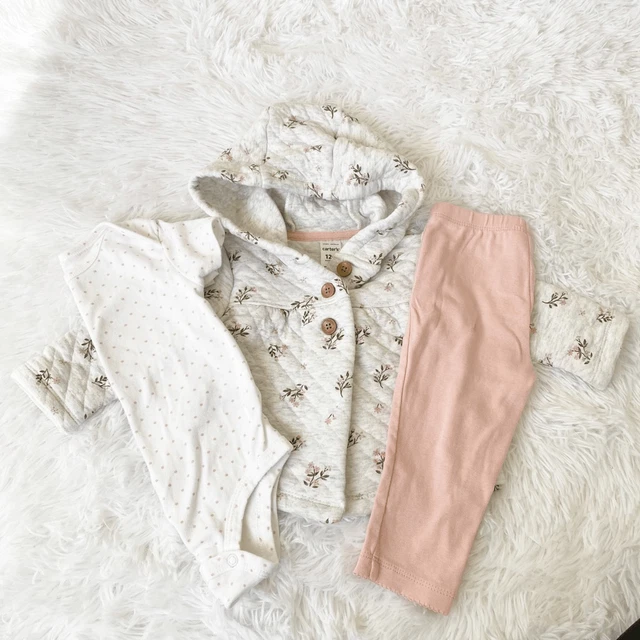 Carters Baby Girl 3 Piece Matching Set Size 12 Months