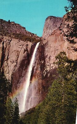 Vintage Postcard Bridal Veil Fall Waterfalls Yosemite National Park California