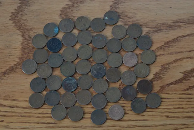 WHEAT-BACK Penny Roll *Lot of 50 Coins* 1909-1958 Unsearched Estate Collection