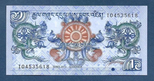 (DN) Bhutan 1 Ngultrum 2013 P-27b SC UNC