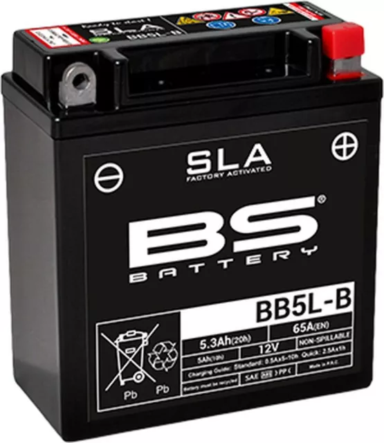 YB5L-B Bs-Batterie SLA Hercules Honda Kymco Malaguti Mz/ Muz Peugeot Piaggio