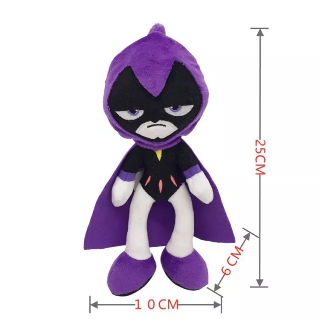 Teen Titans Go Raven Stuffed Plush Doll Soft Toy kid's Gift 25cm