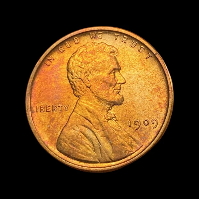 1909 Vdb Philadelphia Mint Lincoln Head Cent First Year Of Issue 1C Uncirculated